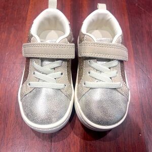 Size 5 Baby / Toddler Girl Gold Glitter Sneakers NWOT